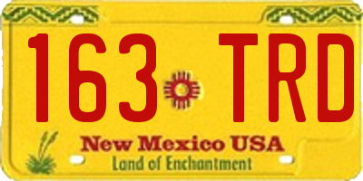 NM license plate 163TRD