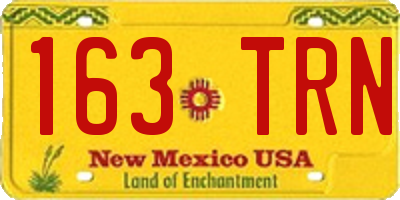NM license plate 163TRN
