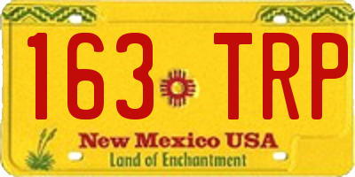 NM license plate 163TRP