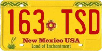 NM license plate 163TSD