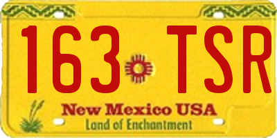 NM license plate 163TSR