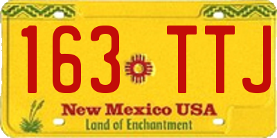 NM license plate 163TTJ