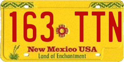 NM license plate 163TTN