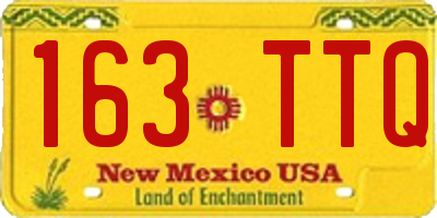 NM license plate 163TTQ
