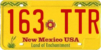 NM license plate 163TTR