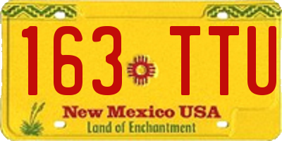 NM license plate 163TTU