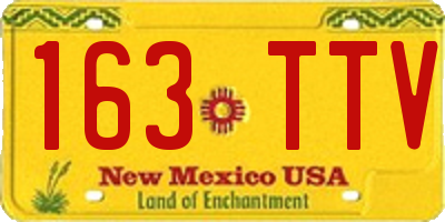 NM license plate 163TTV