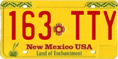 NM license plate 163TTY