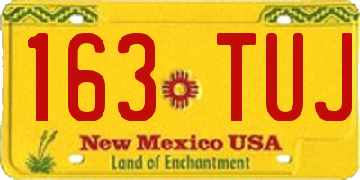 NM license plate 163TUJ