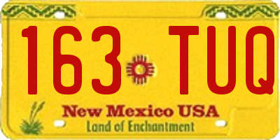 NM license plate 163TUQ