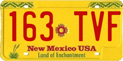 NM license plate 163TVF