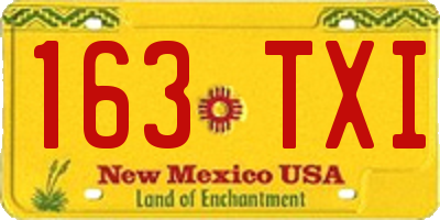 NM license plate 163TXI