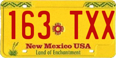 NM license plate 163TXX