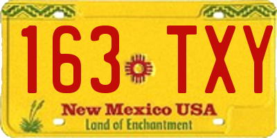NM license plate 163TXY