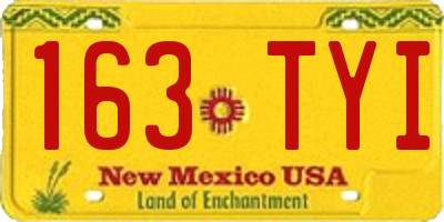NM license plate 163TYI