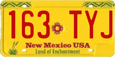 NM license plate 163TYJ