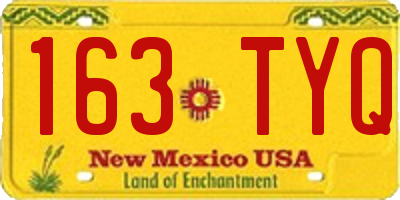 NM license plate 163TYQ