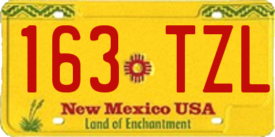 NM license plate 163TZL