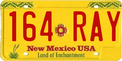 NM license plate 164RAY