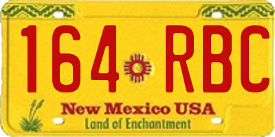 NM license plate 164RBC