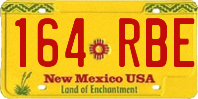 NM license plate 164RBE