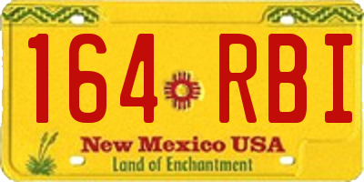 NM license plate 164RBI
