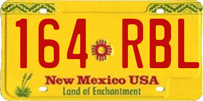 NM license plate 164RBL