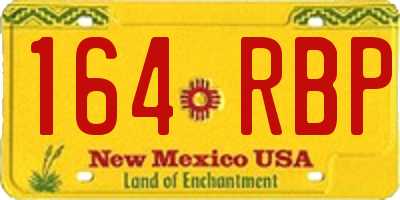 NM license plate 164RBP