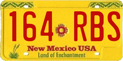 NM license plate 164RBS