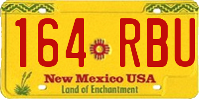 NM license plate 164RBU