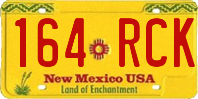 NM license plate 164RCK