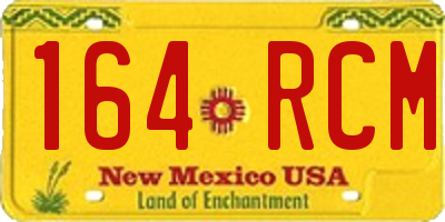 NM license plate 164RCM