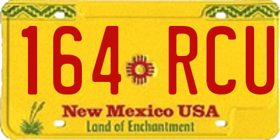 NM license plate 164RCU