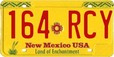 NM license plate 164RCY