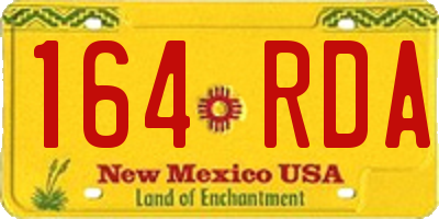 NM license plate 164RDA