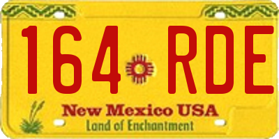 NM license plate 164RDE