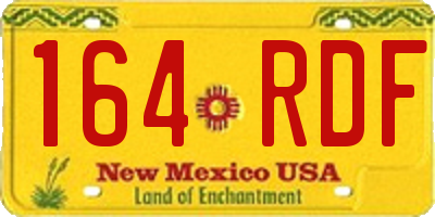 NM license plate 164RDF