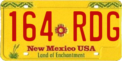 NM license plate 164RDG
