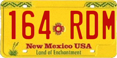 NM license plate 164RDM