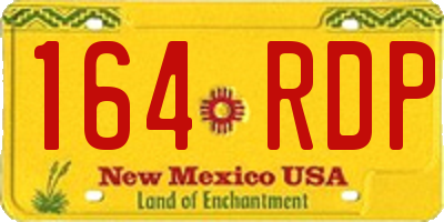 NM license plate 164RDP