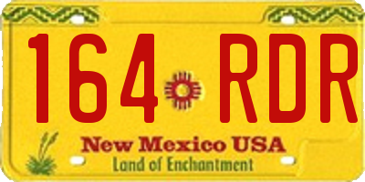 NM license plate 164RDR