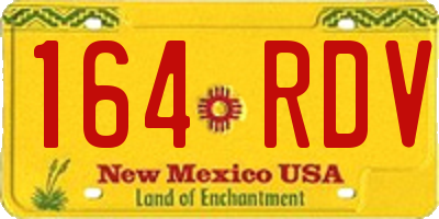 NM license plate 164RDV