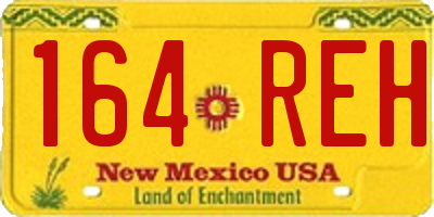 NM license plate 164REH