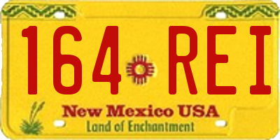 NM license plate 164REI