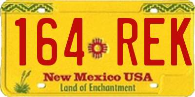 NM license plate 164REK