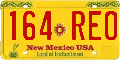 NM license plate 164REO