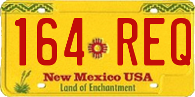 NM license plate 164REQ