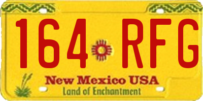 NM license plate 164RFG