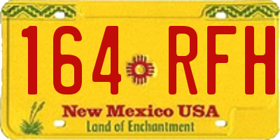 NM license plate 164RFH