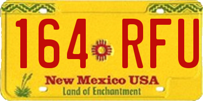 NM license plate 164RFU